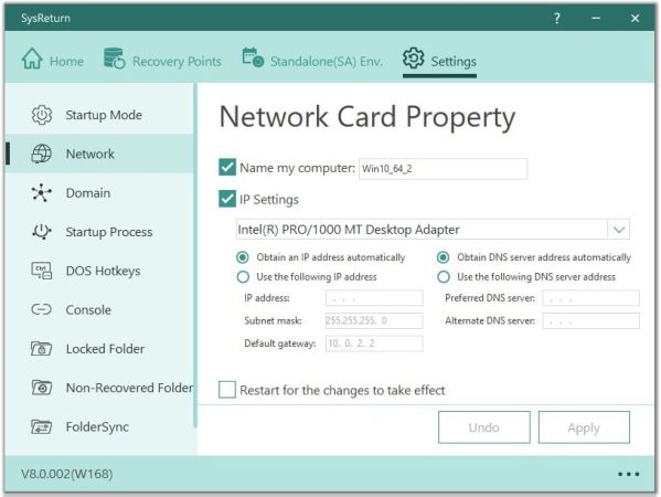 תוכנת_הגנה ונעילת מחשבים בכיתת מחשבים_תוכנת_נעילה_ושחזור_לכיתות_מחשבים_SysReturn_הגדרות_רשת